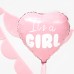 "It's a Girl" rózsaszín fólialufi