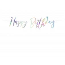 "Happy Birthday" felirat (irizáló)