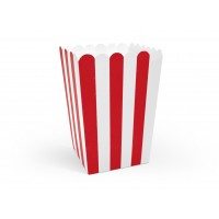 Popcorn doboz (piros-fehér)