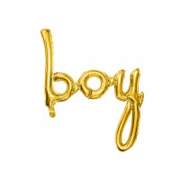 "boy" feliratú arany fólia lufi