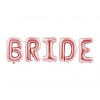 "Bride" óriás fólalufi felirat (rosegold)