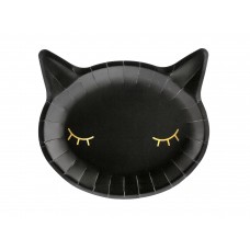 Fekete cica tányér (6db)