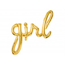 "girl" feliratú arany fólialufi