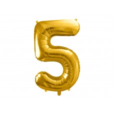 "5" szám fólialufi (arany)