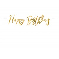 "Happy Birthday" arany felirat
