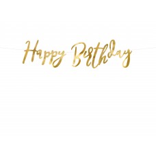 "Happy Birthday" arany felirat