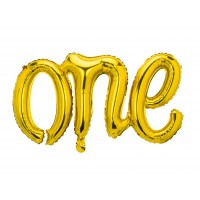 "One" fólialufi felirat arany