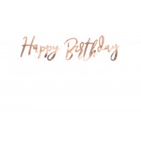 "Happy Birthday" rose gold felirat