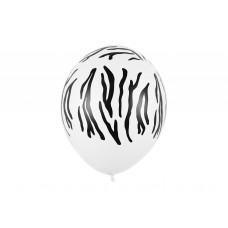 zebra csíkos lufi 1db (27cm)